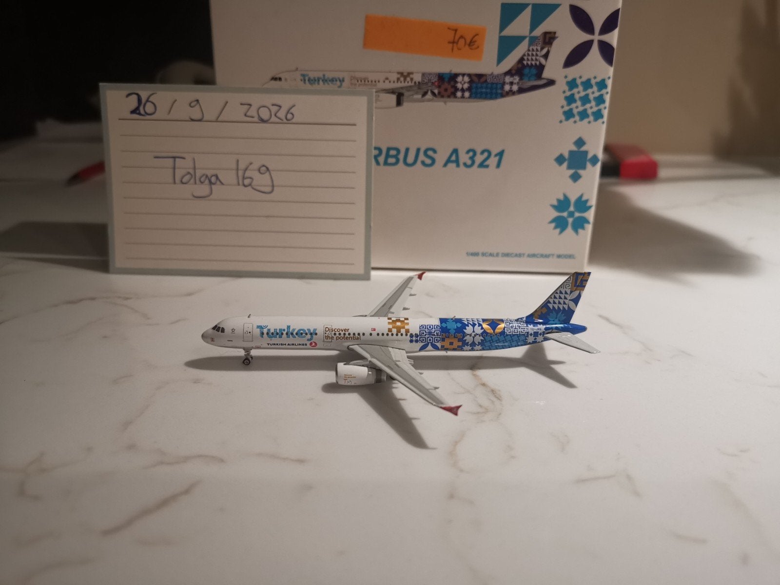 Turkish A321 JC Wings 1:400 XX4305 Reg. TC-JRG, Overige merken, 1:200 of kleiner, Nieuw, Ophalen of Verzenden