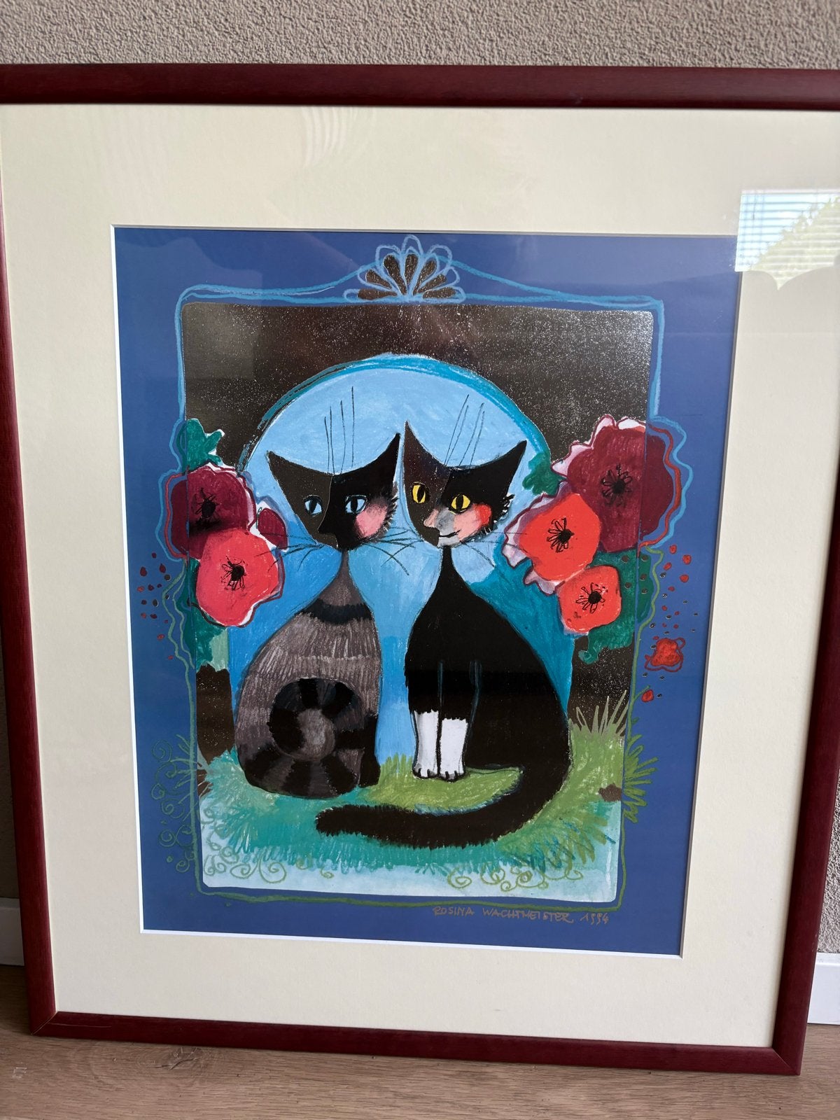 Ingelijste Rosina Wachtmeister Katten 2 stuks, Ophalen, Overige stijlen, Dieren, Print
