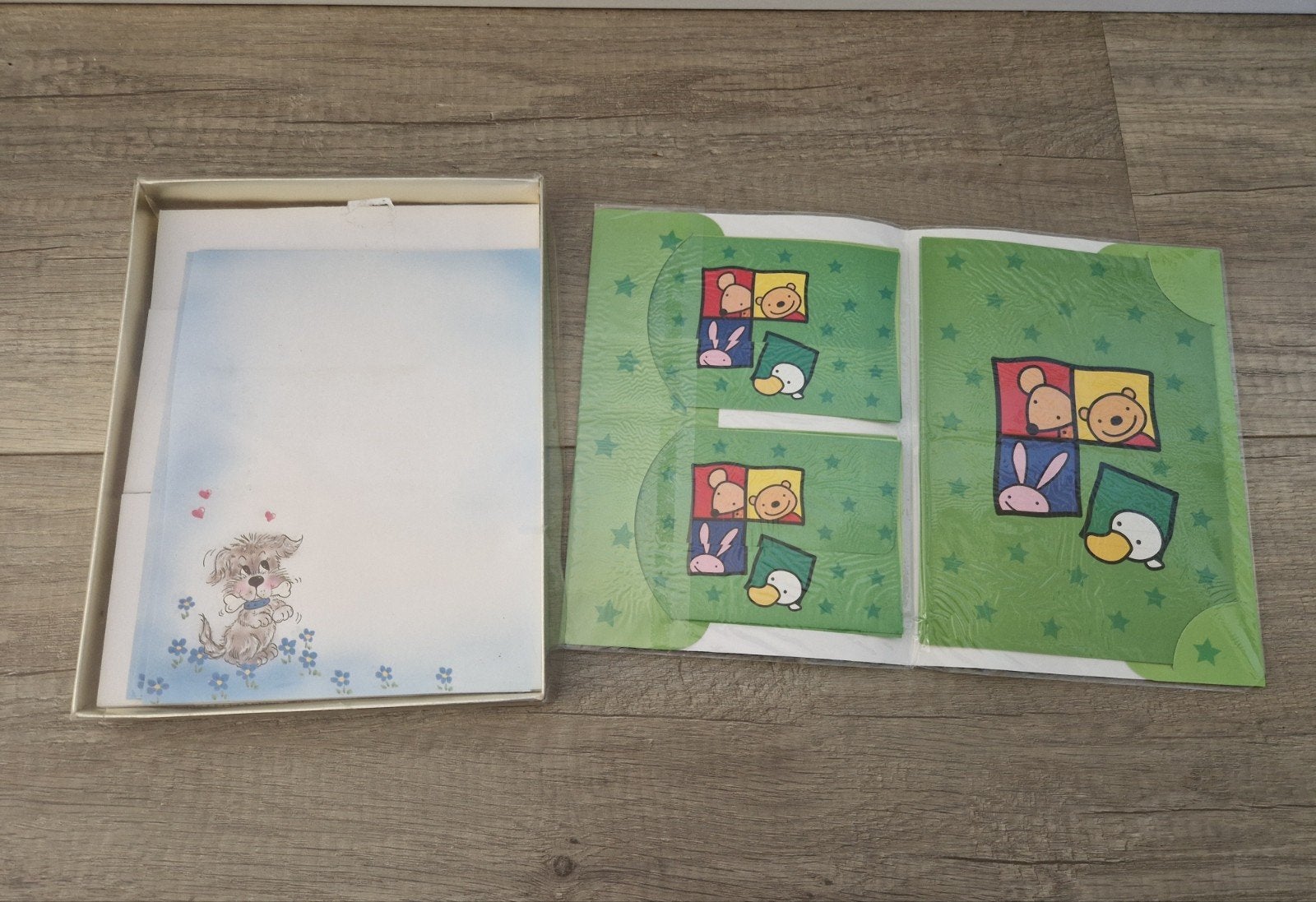 briefpapier vintage retro hond puppy eend muis beer konijn, Ophalen of Verzenden