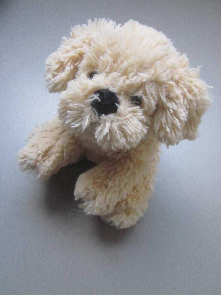 Global Pluche Toys lichtbruin superzacht pluche hond pup knu, Overige merken, Overige karakters, Nieuw, Wasbaar