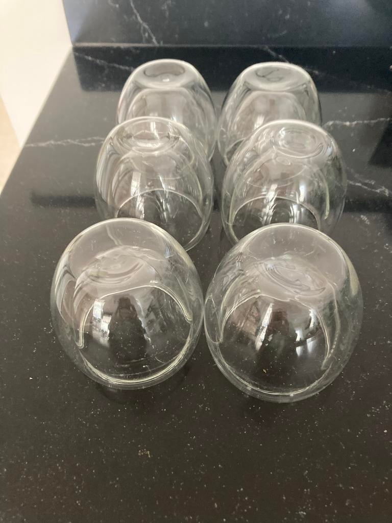 Set van 6 dubbelwandige espressoglazen - Ongebruikt, Glas of Glazen, Nieuw, Ophalen of Verzenden, Glas