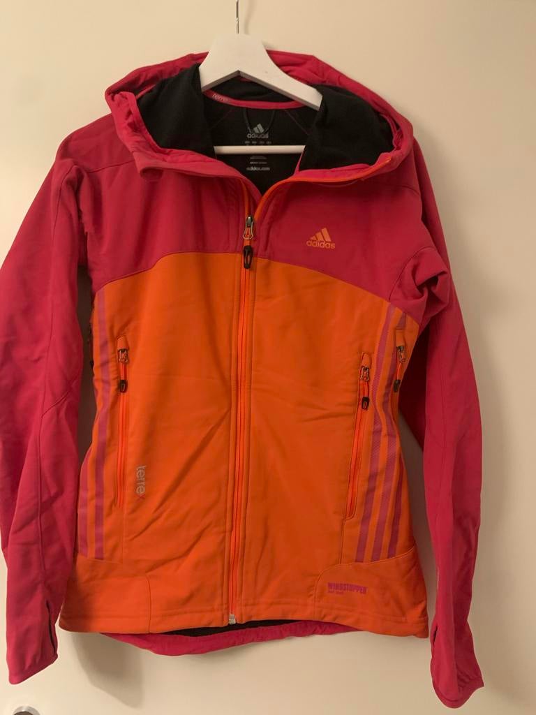 Adidas Terrex Windstopper Jasje - Roze/Oranje, Ophalen of Verzenden, Gedragen, Maat 36 (S), Roze