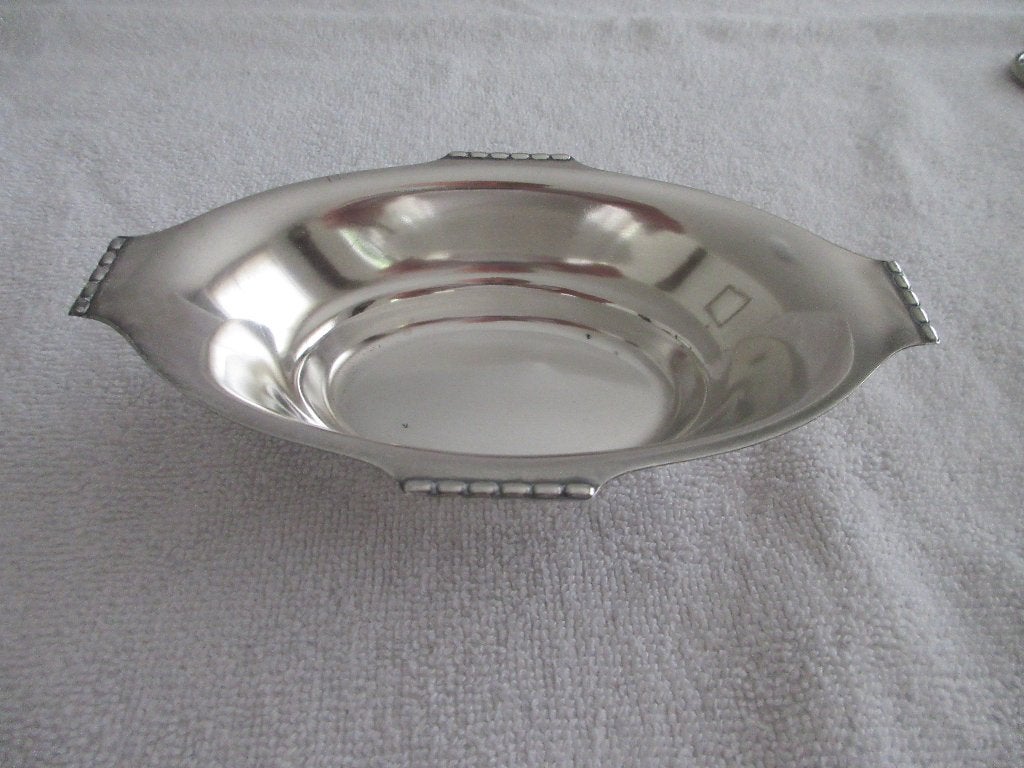 Verzilverd Gero Art Deco bonbons schaaltje Chris v. d. Hoef, Ophalen of Verzenden