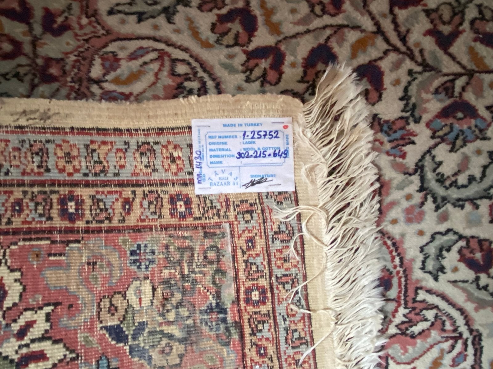 Turks Ladik Tapijt - Klassiek Oosters Bloemenpatroon, Ophalen, Gebruikt, 200 cm of meer, Rechthoekig