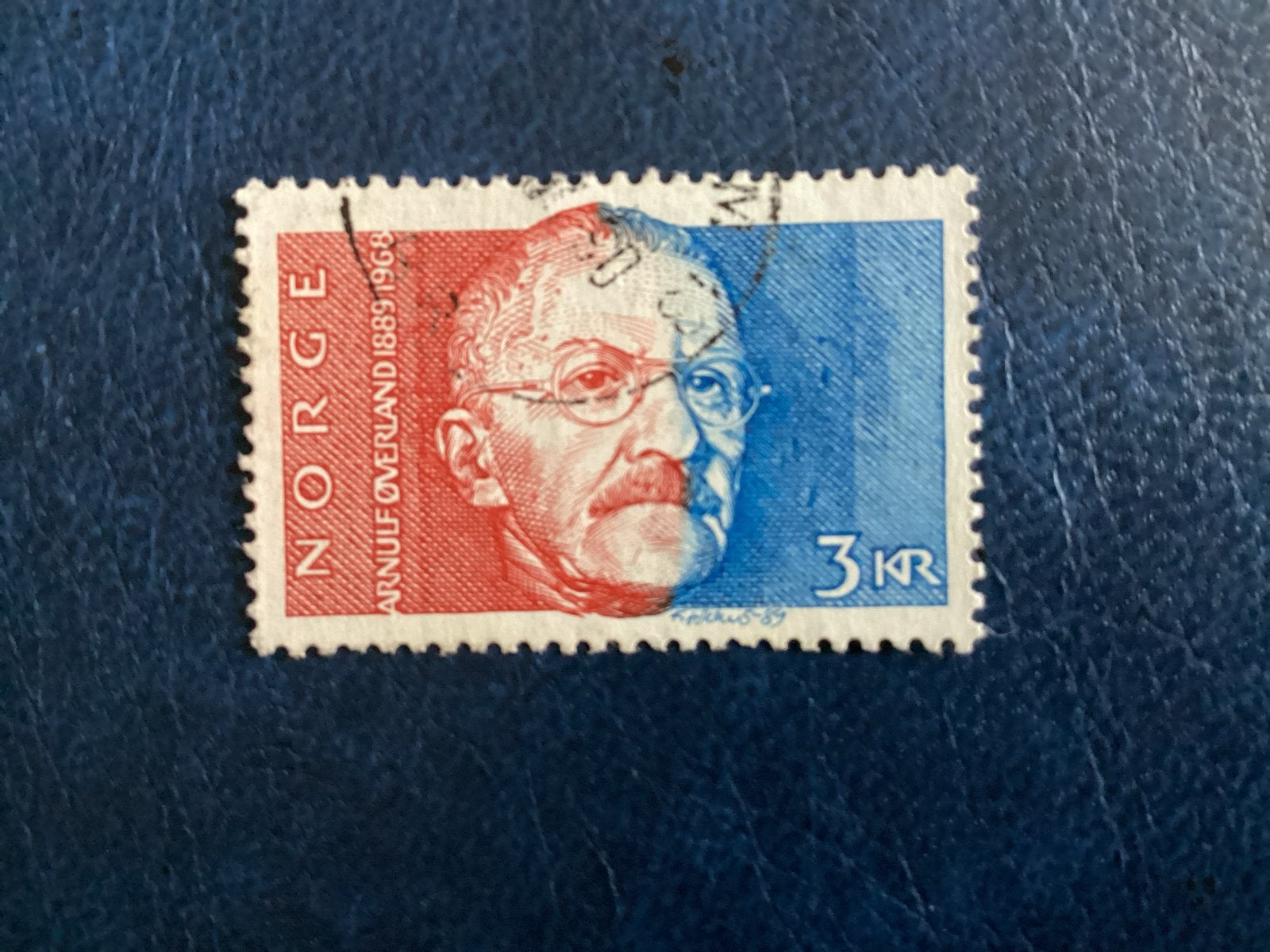 Noorwegen 1989- Mi.1031-Arnulf Øverland 1889-1968 - 3 KR, Ophalen of Verzenden, Noorwegen, Gestempeld