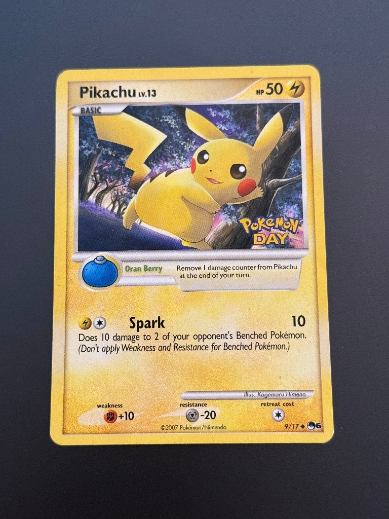Pokemon day Pikachu Lv.13 POP Series 6, Ophalen of Verzenden, Zo goed als nieuw, Losse kaart
