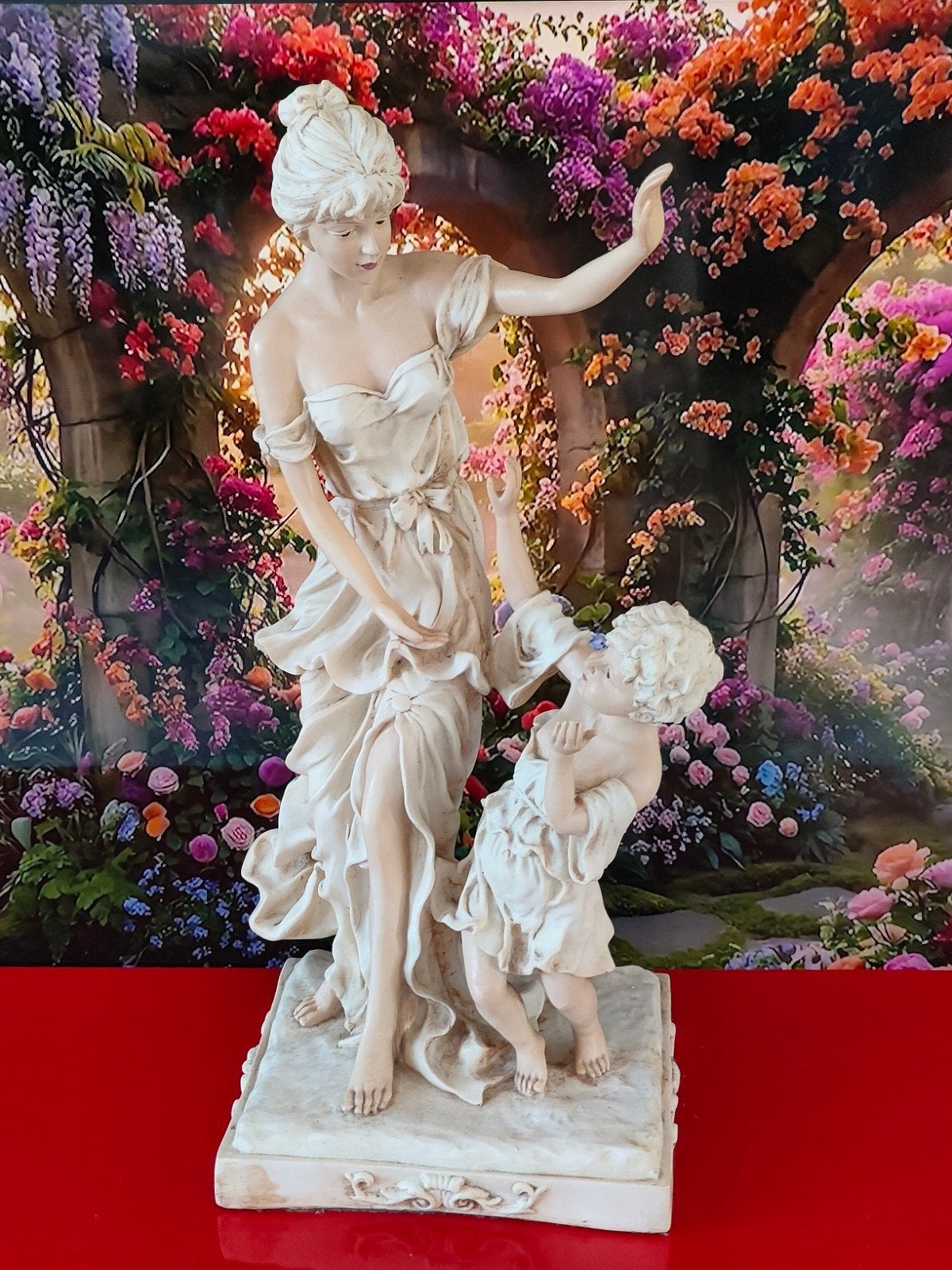 Decor beeld vrouw en kind | 50 cm | moeder-kind liefde, Antiek en Kunst, Ophalen