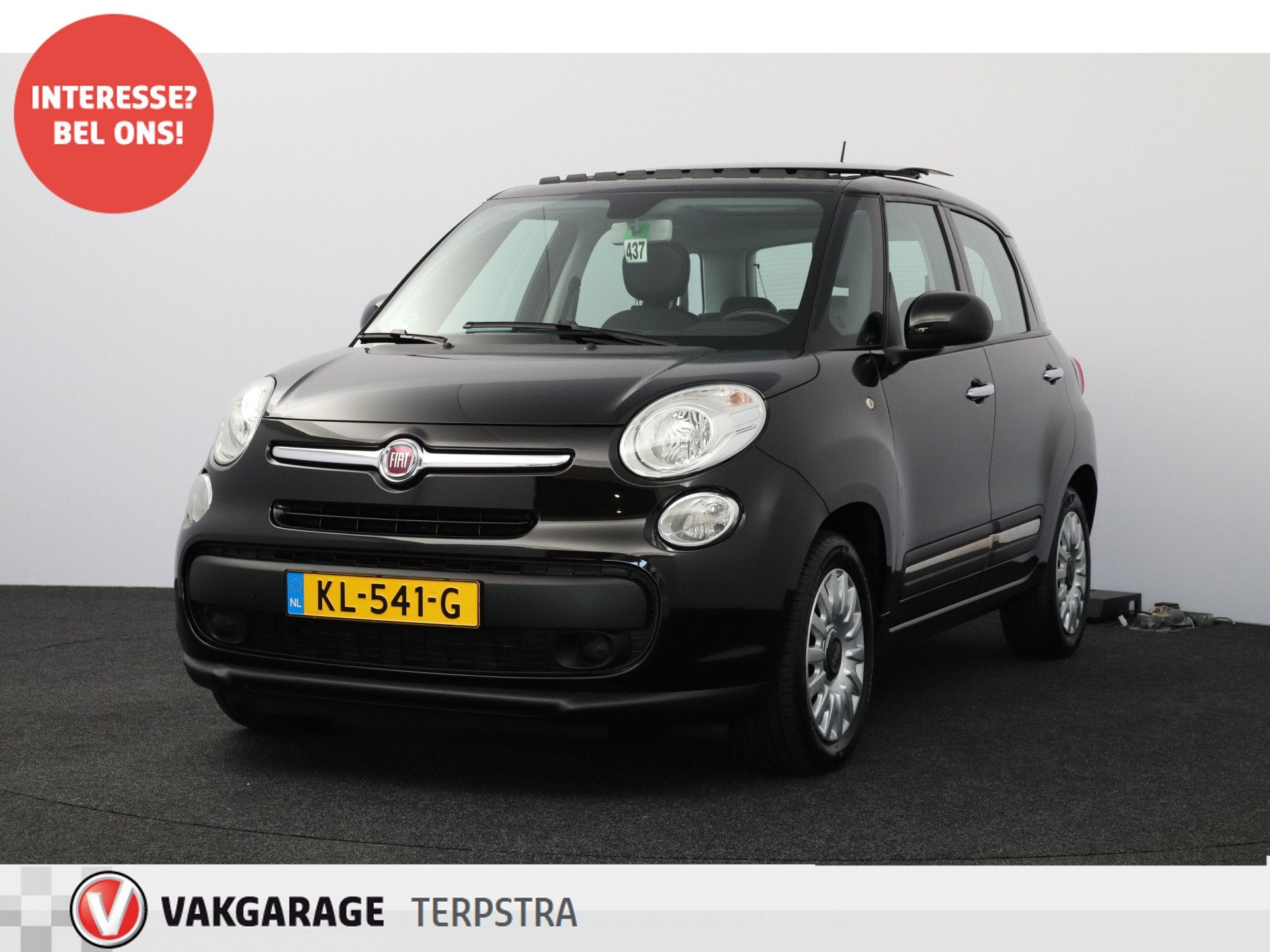 Fiat 500L 0.9 TwinAir Pop/ Open Panorama-Dak/ DAB+/ Stoelver, Auto's, Stof, Gebruikt, Zwart, Origineel Nederlands