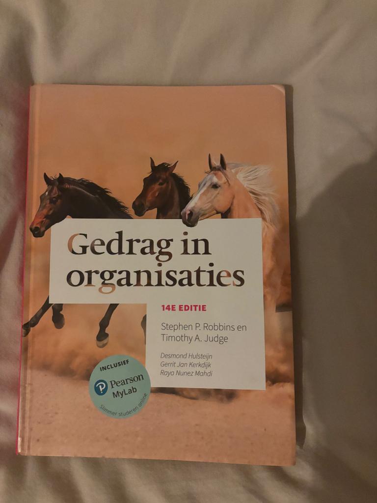 Gedrag in organisaties, Boeken, Pearson, Zo goed als nieuw, Alpha, HBO