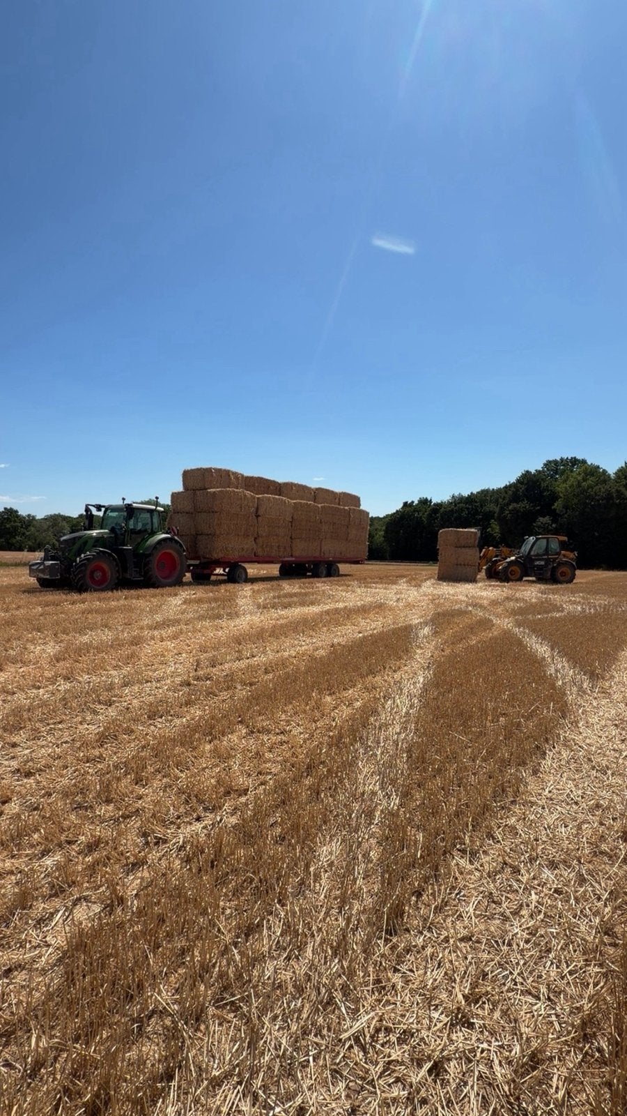 Vers tarwestro gerststro stro, Ophalen, Vee