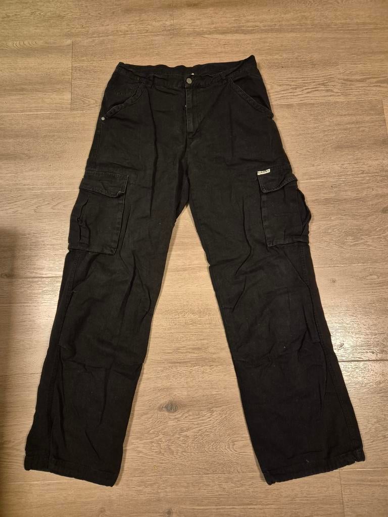 Zwarte broek maat L, Kleding | Heren, Broeken en Pantalons, Ophalen of Verzenden, Zo goed als nieuw, Maat 52/54 (L), Zwart