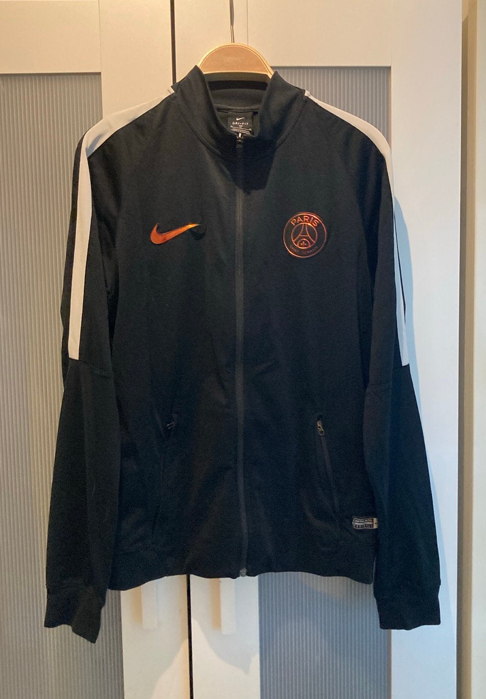Nike dri-fit training sport vest jack, M, Paris St Germain, Maat 48/50 (M), Zwart, Ophalen of Verzenden, Zo goed als nieuw