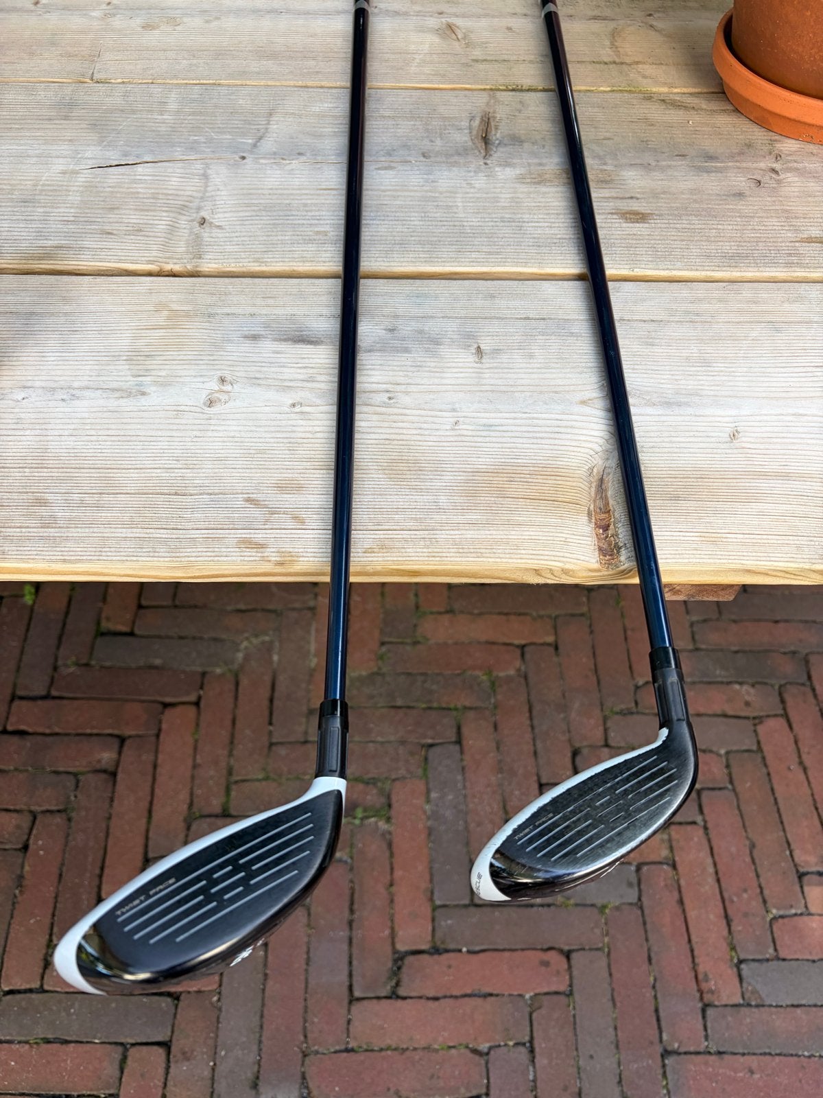 Taylormade SIM2 fairway wood 3 & hybride 3 (stiff), Ophalen of Verzenden, Zo goed als nieuw, Club, Overige merken