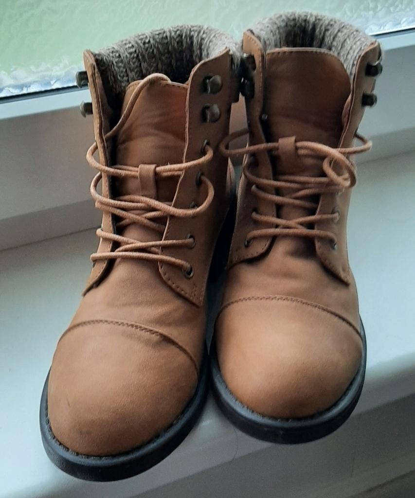Dames schoenen - korte laarzen - maat 38 - cognac bruin, Kleding | Dames, Bruin, Primark, Lage of Enkellaarzen, Nieuw