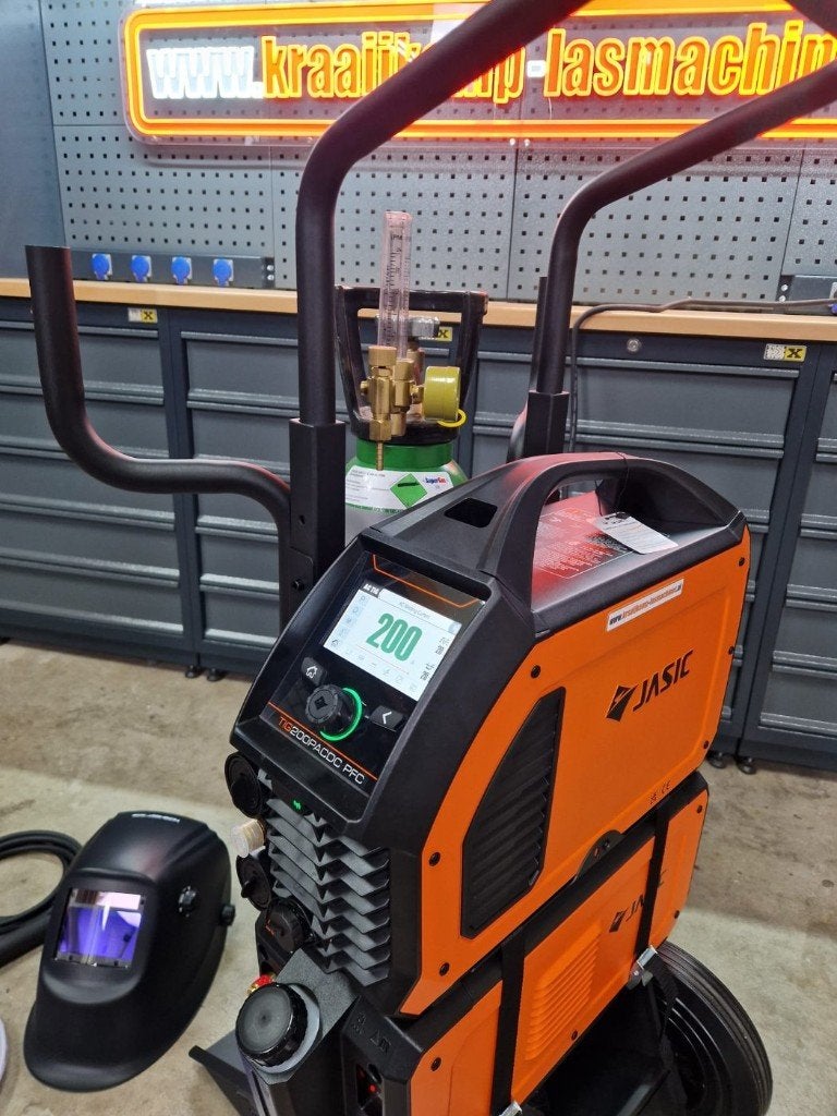 Compleet pakket! watergekoeld Jasic EVO TIG200P AC/DC 230v, Ophalen of Verzenden, Nieuw, 150 tot 250 ampère, Tig