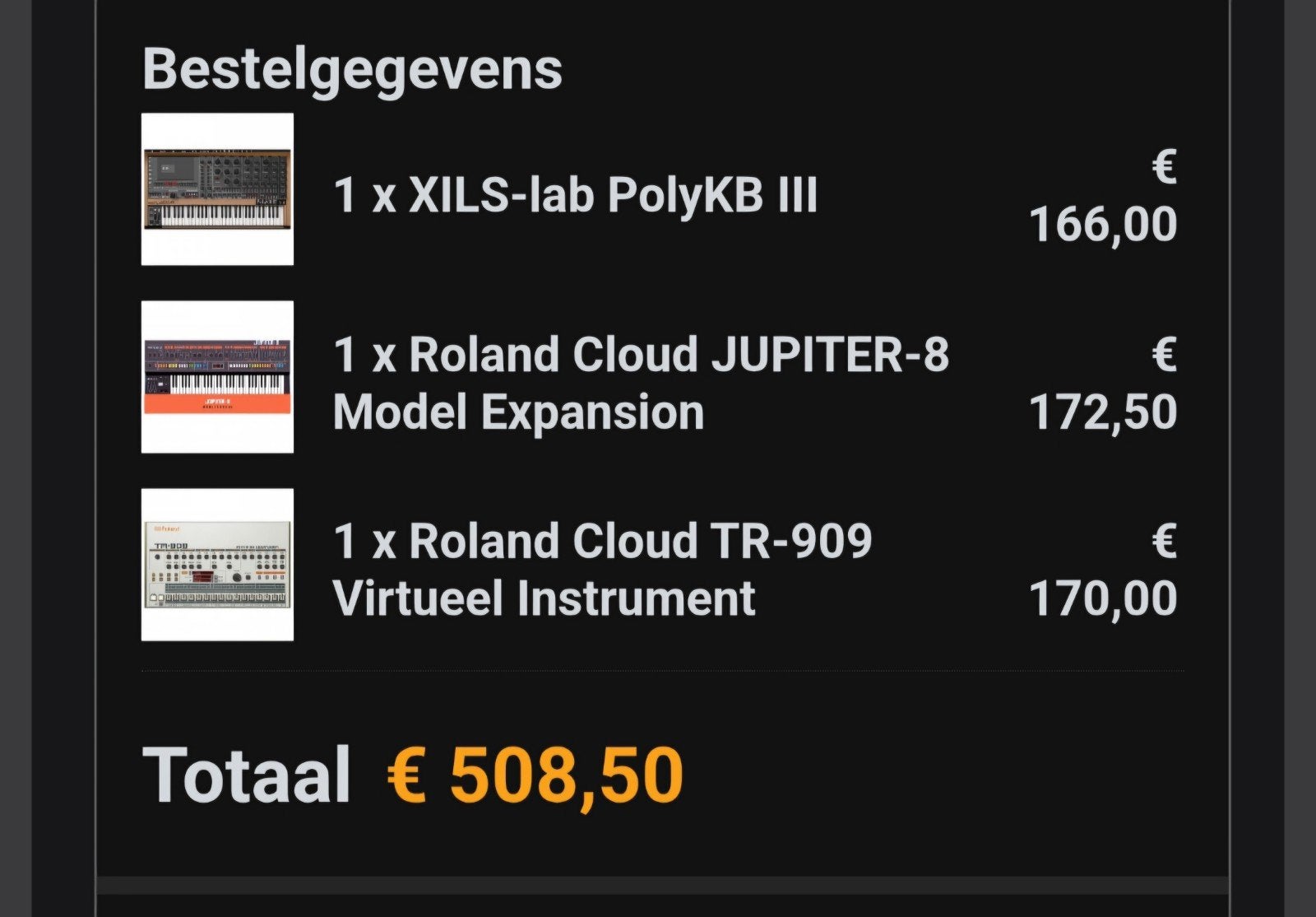 XILS-lab PolyKB III, Roland Cloud JUPITER-8 & TR-909, Ophalen of Verzenden