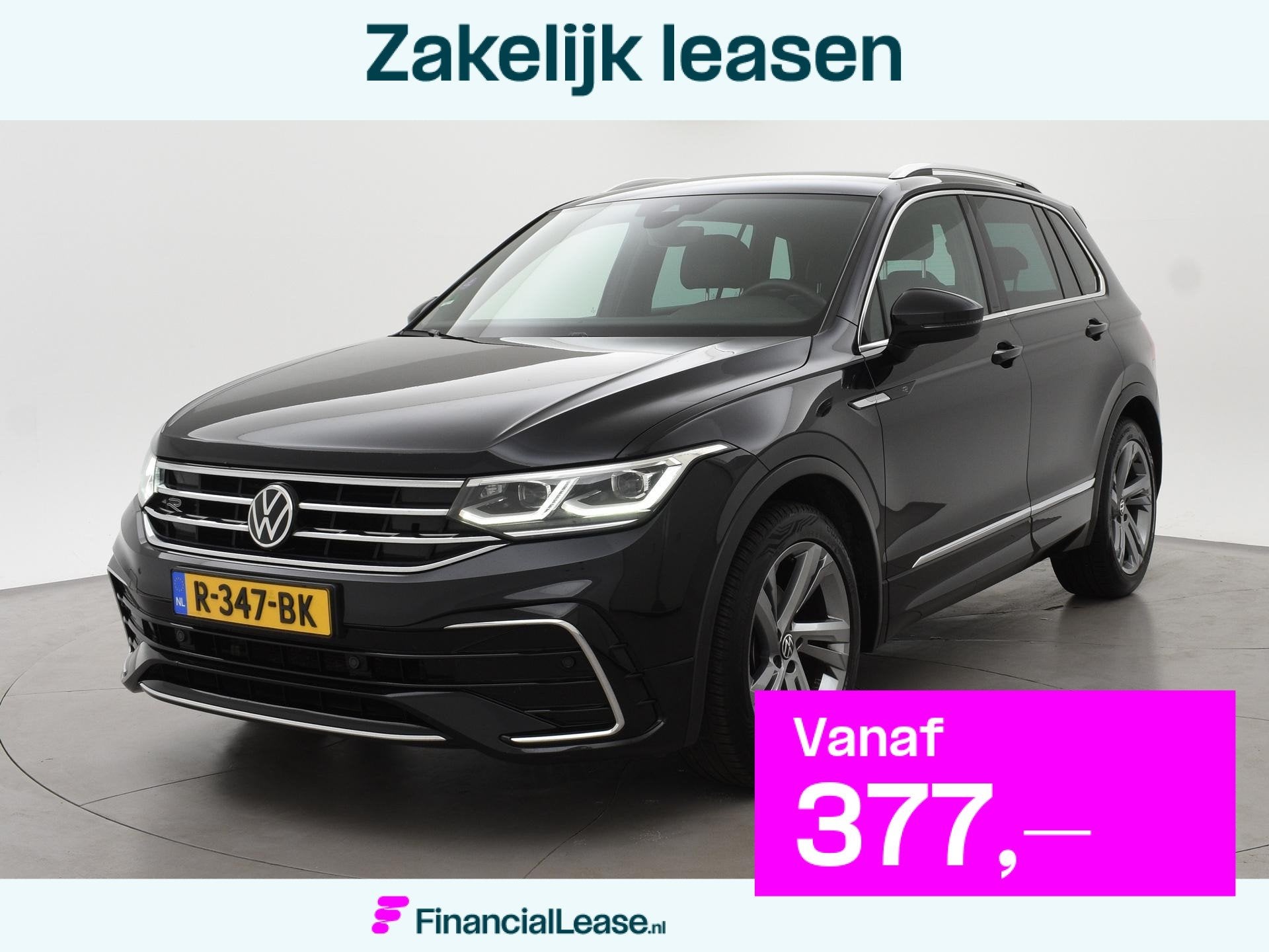 Volkswagen Tiguan 1.5 TSI R-LINE + VIRTUAL COCKPIT | ADAPTIV, Stof, Euro 6, 4 cilinders, Zwart
