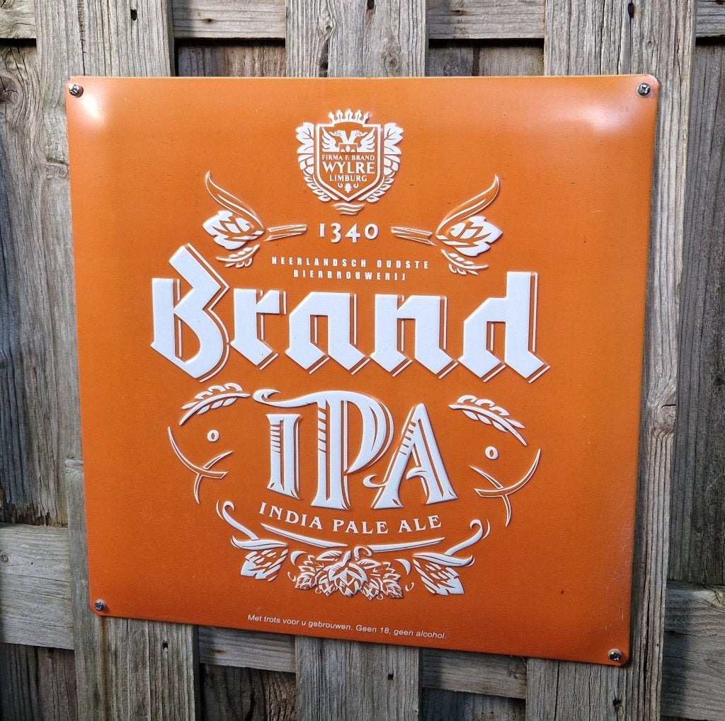 Brand bier bord, Ophalen of Verzenden, Gebruikt, Reclamebord, Plaat of Schild, Brand