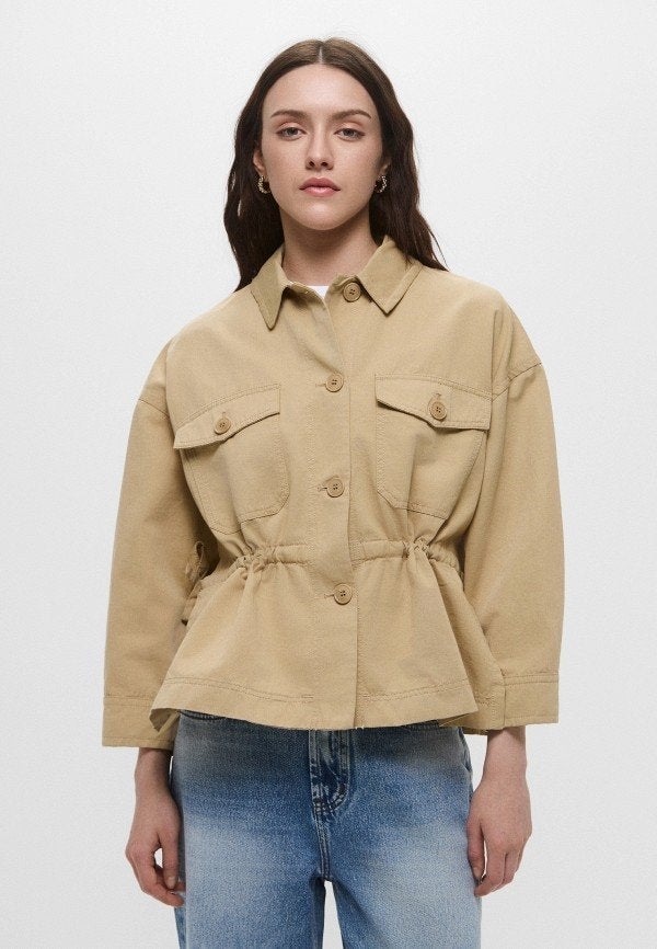 Max mara weekend linnenmix jasje nieuw, Maat 38/40 (M), Beige, Max Mara, Nieuw