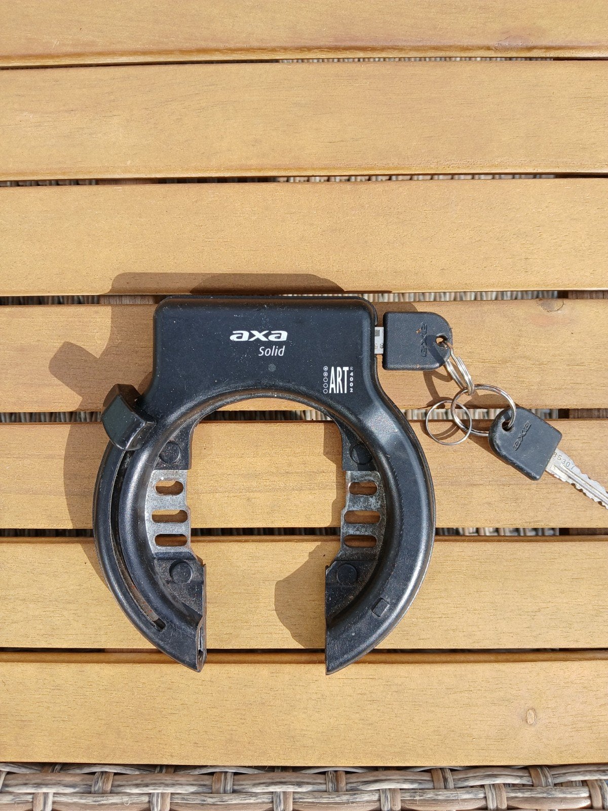 AXA Solid Ringslot met 2 sleutels - ART2 gecertificeerd, Ophalen of Verzenden, Gebruikt, Ringslot