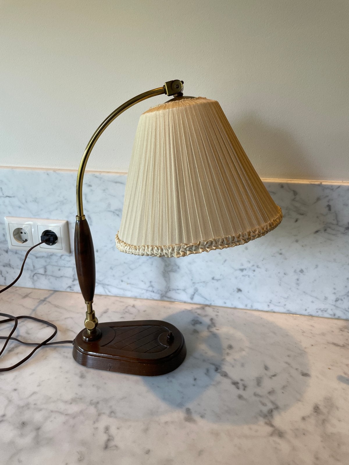 Vintage Tafellamp Temde Leuchten Switzerland 1960, Huis en Inrichting, Ophalen, Met schakelaar, Gebruikt, Overige merken
