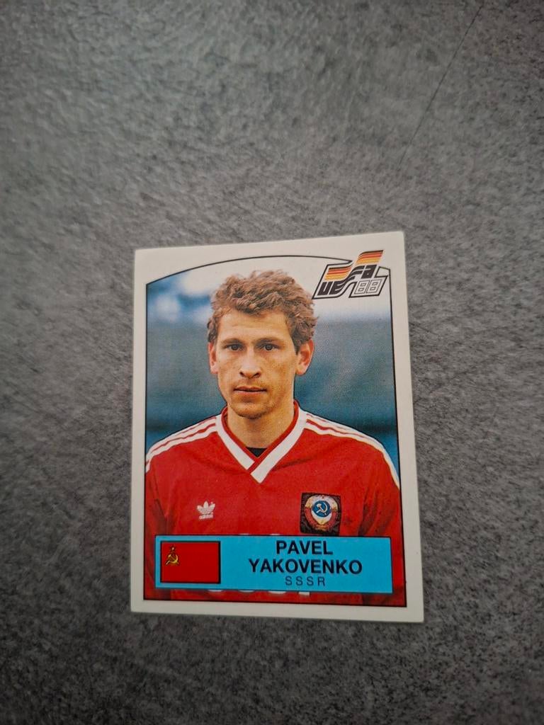 Panini sticker Euro 88 Duitsland. Pavel Yakovenko SSSR., Verzenden, Zo goed als nieuw, Sticker
