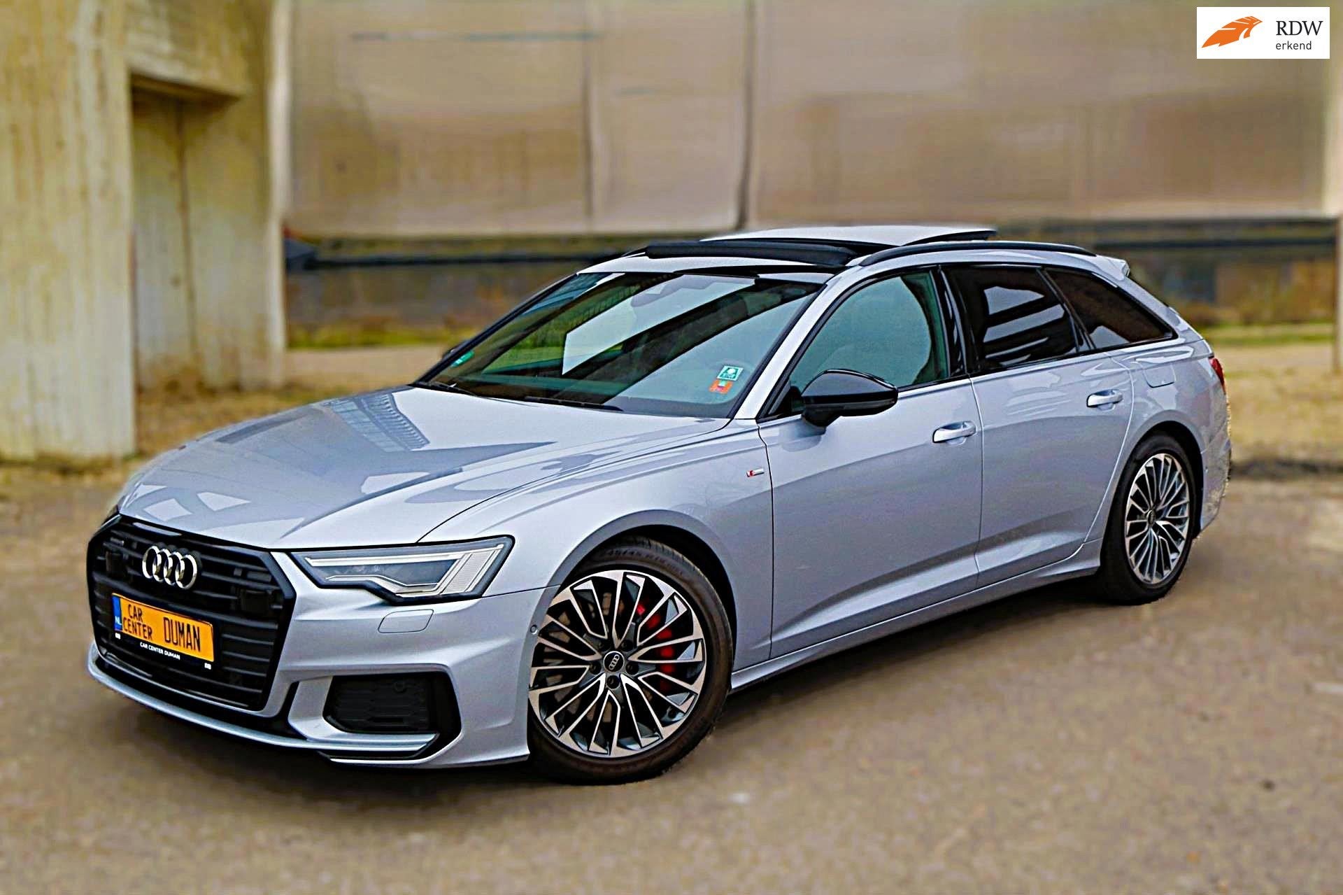 Audi A6 Avant 55 TFSI e Quattro S Line Pano Trekhaak INCL BT, Automaat, Gebruikt, 4 cilinders, Leder en Stof