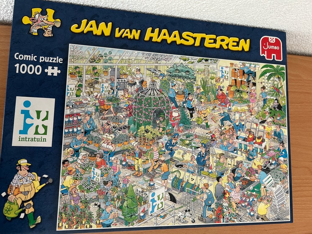 Puzzel Jan van Haasteren "Intratuin", Ophalen, 500 t/m 1500 stukjes, Gebruikt, Legpuzzel
