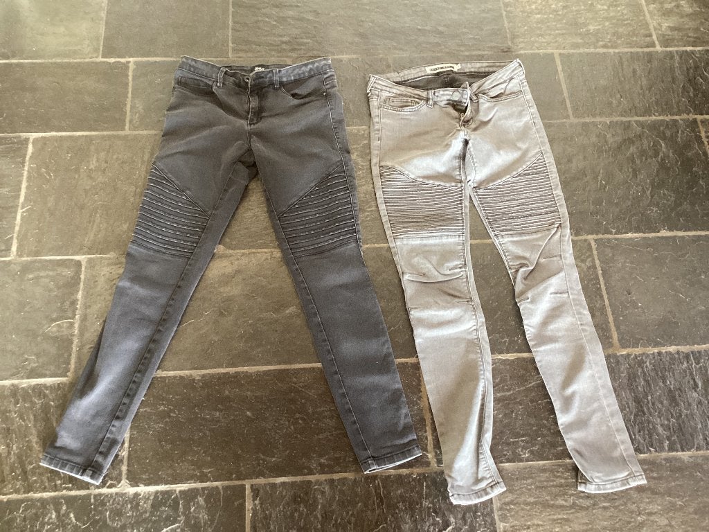 Spijkerbroek skinny zwart grijs ribbels M 28 / 32 only, Only, Zwart, Ophalen of Verzenden, W28 - W29 (confectie 36)