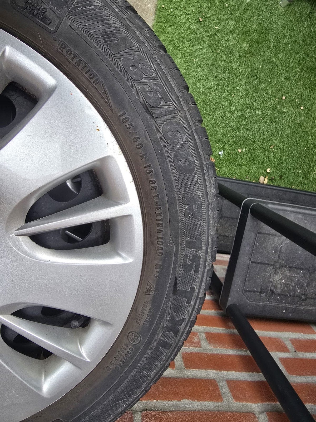 Set van 4 gebruikte winterbanden 185/60 R15, Ophalen of Verzenden, Gebruikt