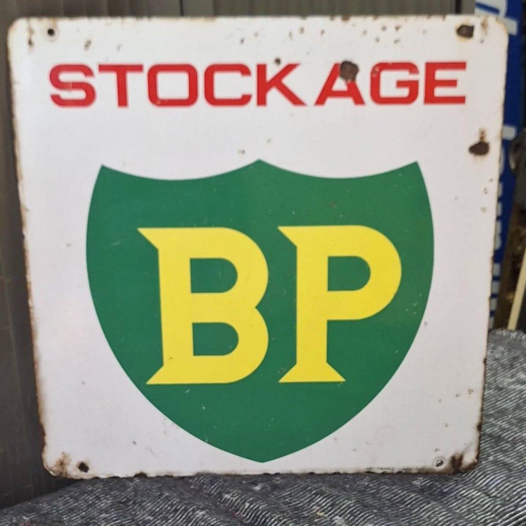 Origineel emaille reclamebord van BP️⛽️, Verzamelen, Ophalen, Reclamebord, Gebruikt, .