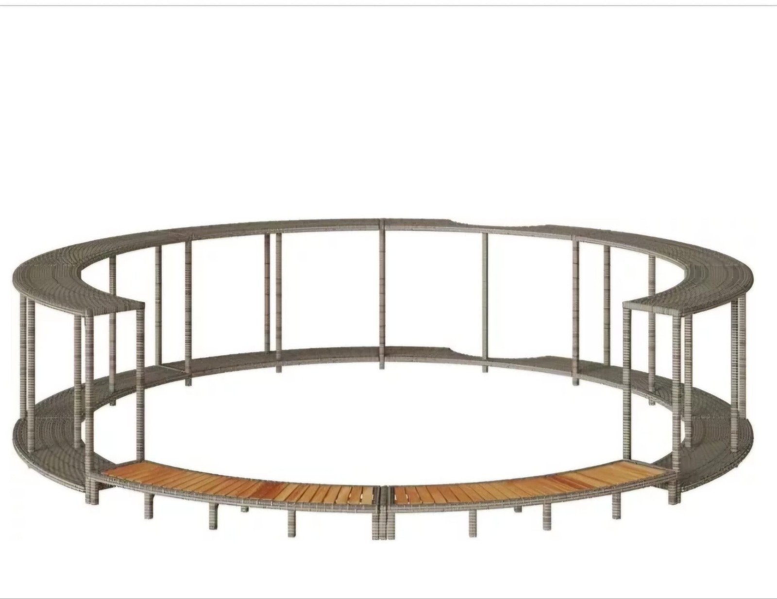 Ronde Wicker Jacuzzi Omranding met Teakhouten opstap., Tuin en Terras, Bubbelbaden en Hottubs, Ophalen, Nieuw