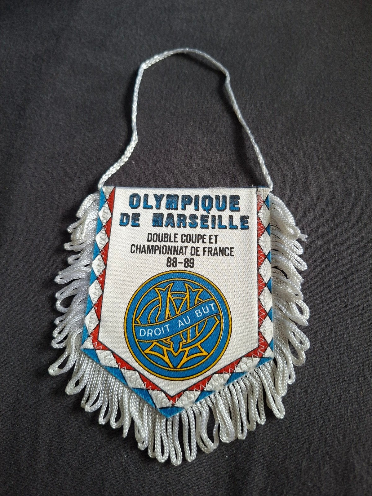 Olympique Marseille vaantje : De Dubbel 88/89, Ophalen of Verzenden, Buitenlandse clubs, Vaantje of Sjaal