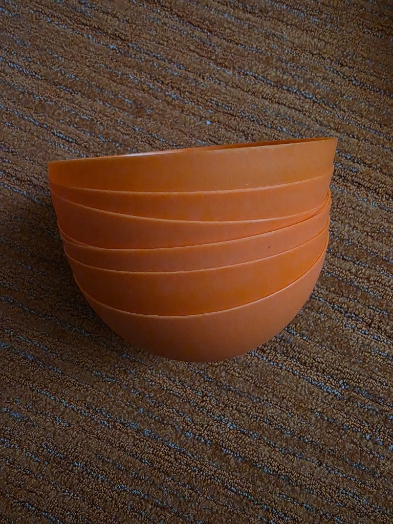 Oranje schaaltjes, Kunststof, Ophalen of Verzenden, Overige stijlen, Schaal of Schalen