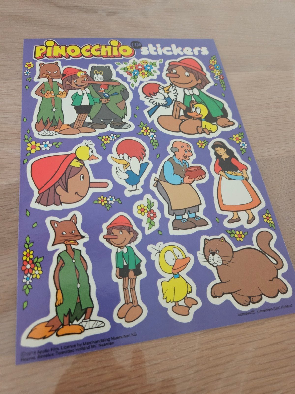 Pinokkio Pinocchio stickers, Ophalen of Verzenden, Nieuw