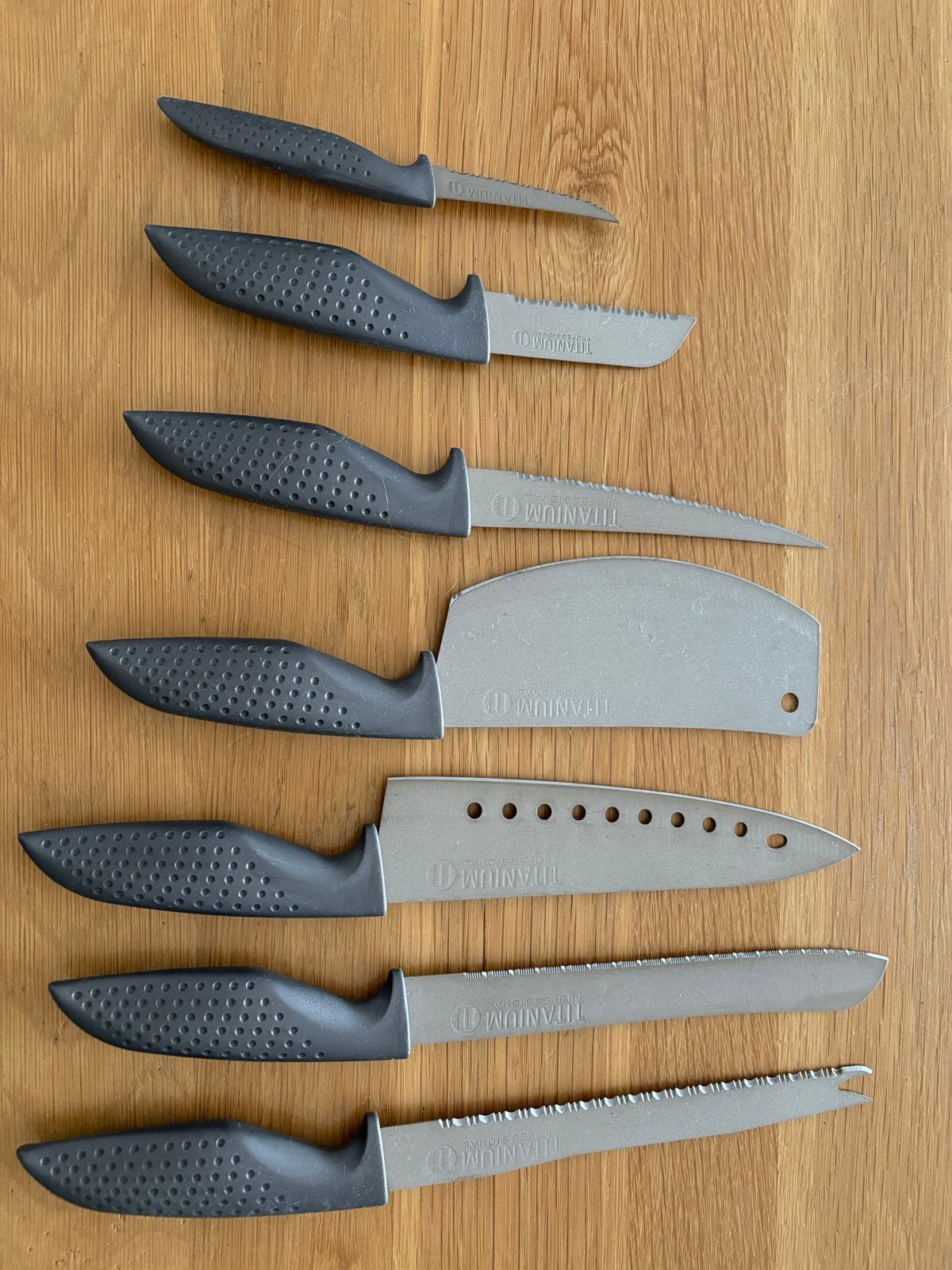 Titanium Messenset - Complete Set voor Elke Keuken, Ophalen, Overige typen, Zilver, Zo goed als nieuw