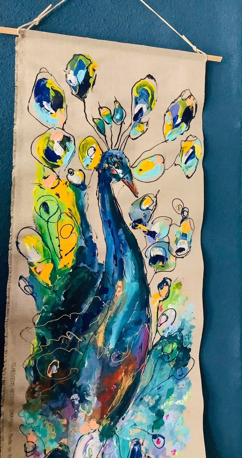 Pauw ~ schilderij ~ linnen~ atelier, Ophalen of Verzenden, Nieuw, Minder dan 50 cm, Schilderij