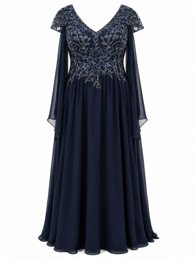 Elegante donkerblauwe galajurk van Christian Koehlert, Kleding | Dames, Galajurk, Blauw, Maat 46/48 (XL) of groter, Ophalen of Verzenden
