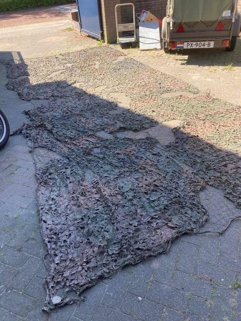 Camoflagenet 6x3 leger defensie koude oorlog, Ophalen of Verzenden, Landmacht, Nederland