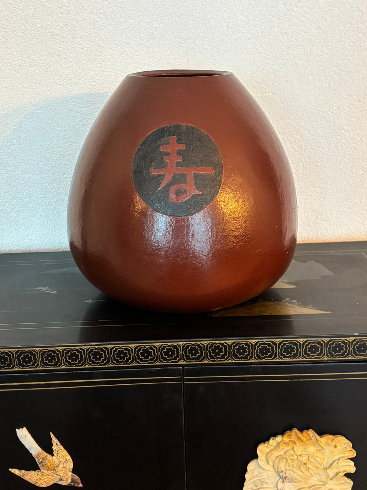 Chinese bolvormige vaas (24 cm hoog), Antiek en Kunst, Ophalen of Verzenden