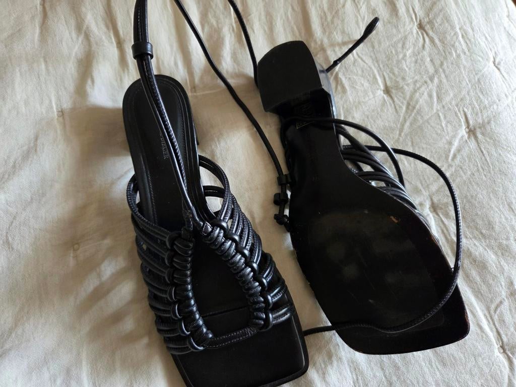 Malene Birger maat 40 zwarte sandalen. Style: Rika, Verzenden, Zo goed als nieuw, Zwart, Sandalen of Muiltjes