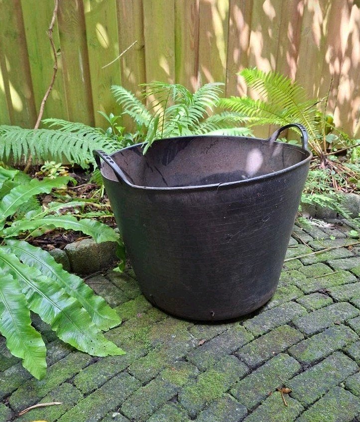 Zwarte flexibele kuip met handgrepen, Ophalen, Kunststof, Gebruikt, Minder dan 60 cm