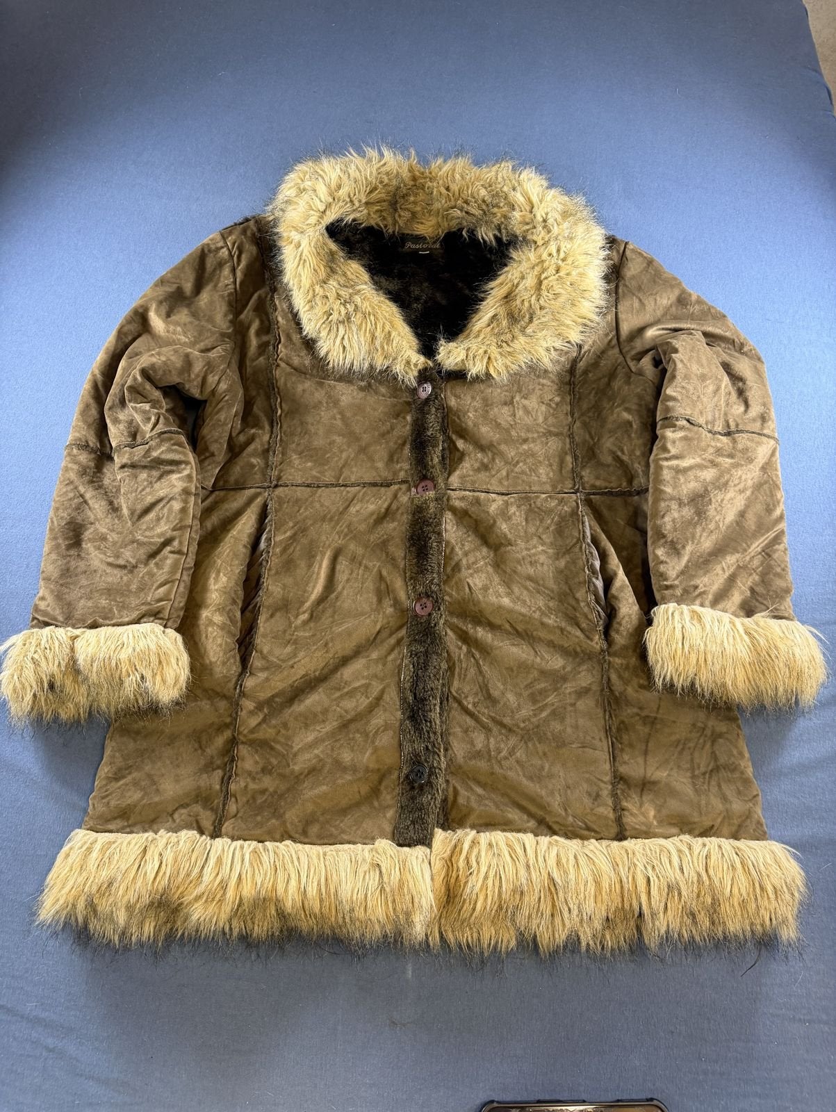 Vintage Dressing Afghaanse jas zwart dames maat XL, Bayline Vintage Trading, Verzenden, Zwart, Maat 46/48 (XL) of groter
