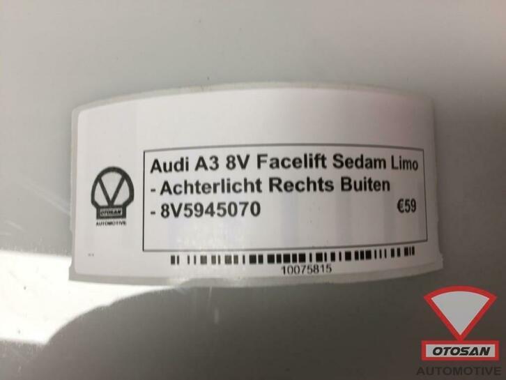 audi a3 8v facelift sedan achterlicht rechts buiten 8v594507, Auto-onderdelen, Verlichting, Gebruikt, AUDI AG, Auto-Union-Strasse 1
85045  Ingolstadt, DE