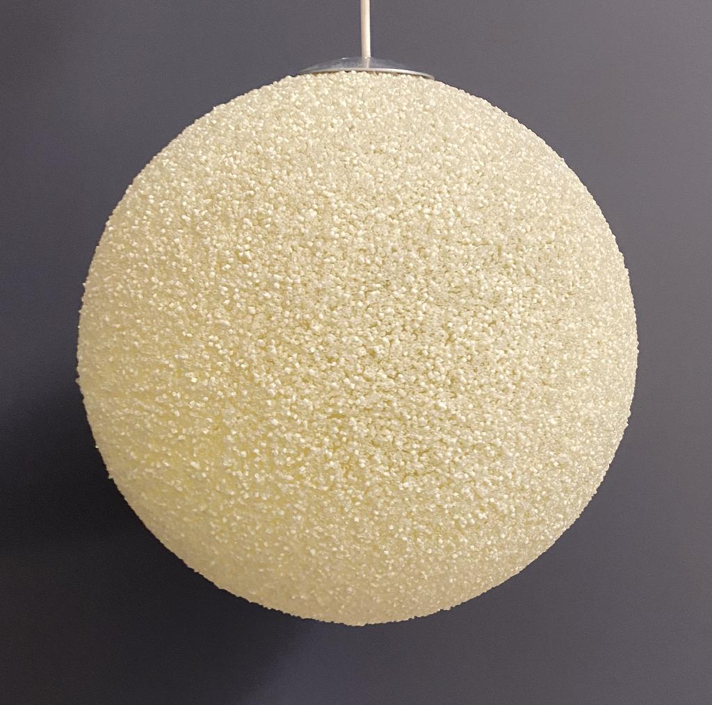 60 jaren hang lamp zacht gele suikerbol John & Sylvia Reid, Ophalen, Gebruikt, Kunststof, Vintage