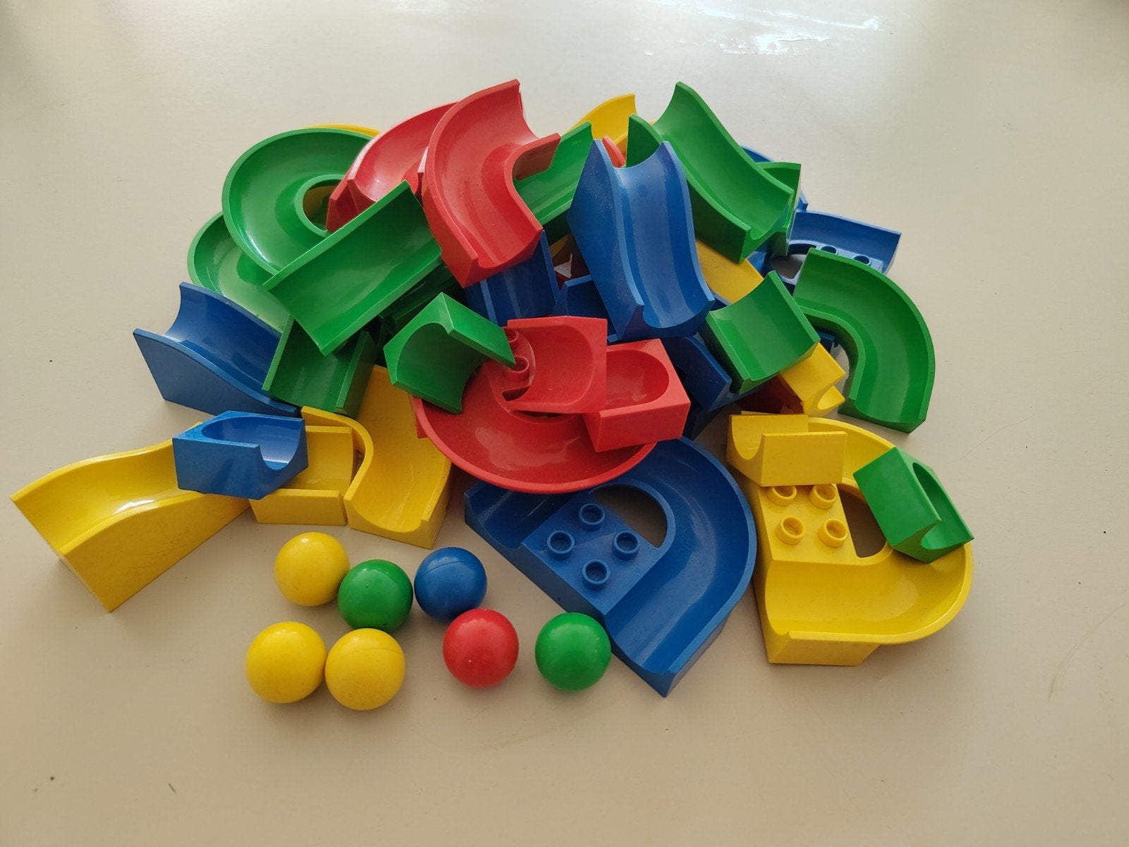 Set Duplo Hubelino knikkerbaan, Kinderen en Baby's, Ophalen, Zo goed als nieuw