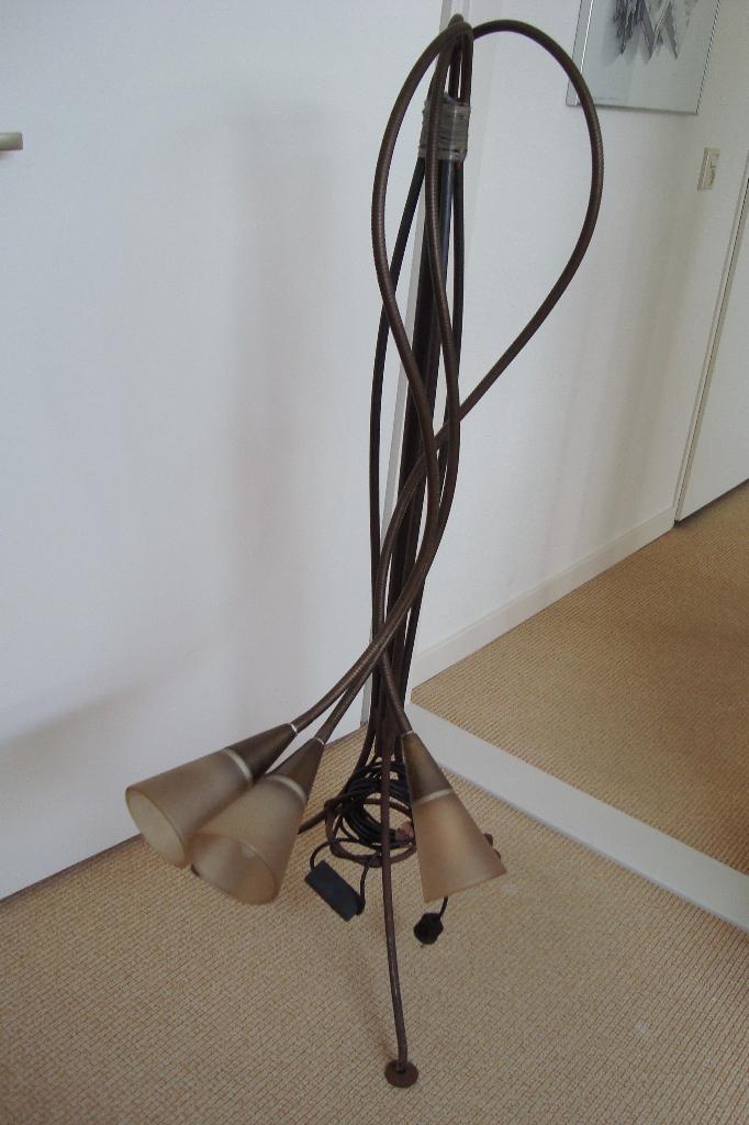 Kelken vloerlamp lees beschrijving zie foto's, Ophalen, Gebruikt, Glas, 150 tot 200 cm