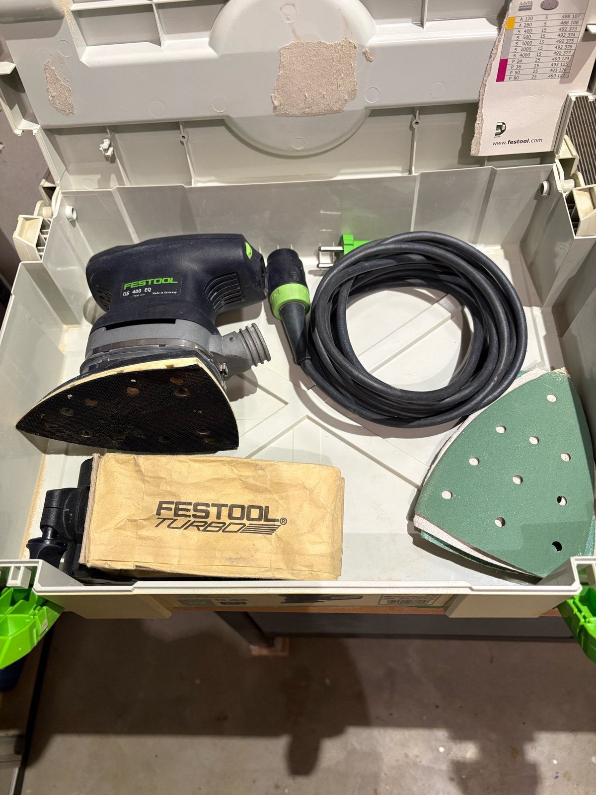 Te koop Festool schuurmachine, Ophalen of Verzenden, Zo goed als nieuw, Minder dan 600 watt, Vlakschuurmachine