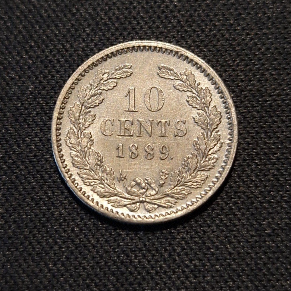 10 cent 1889, Koning Willem III, Verzenden, Zilver, 10 cent