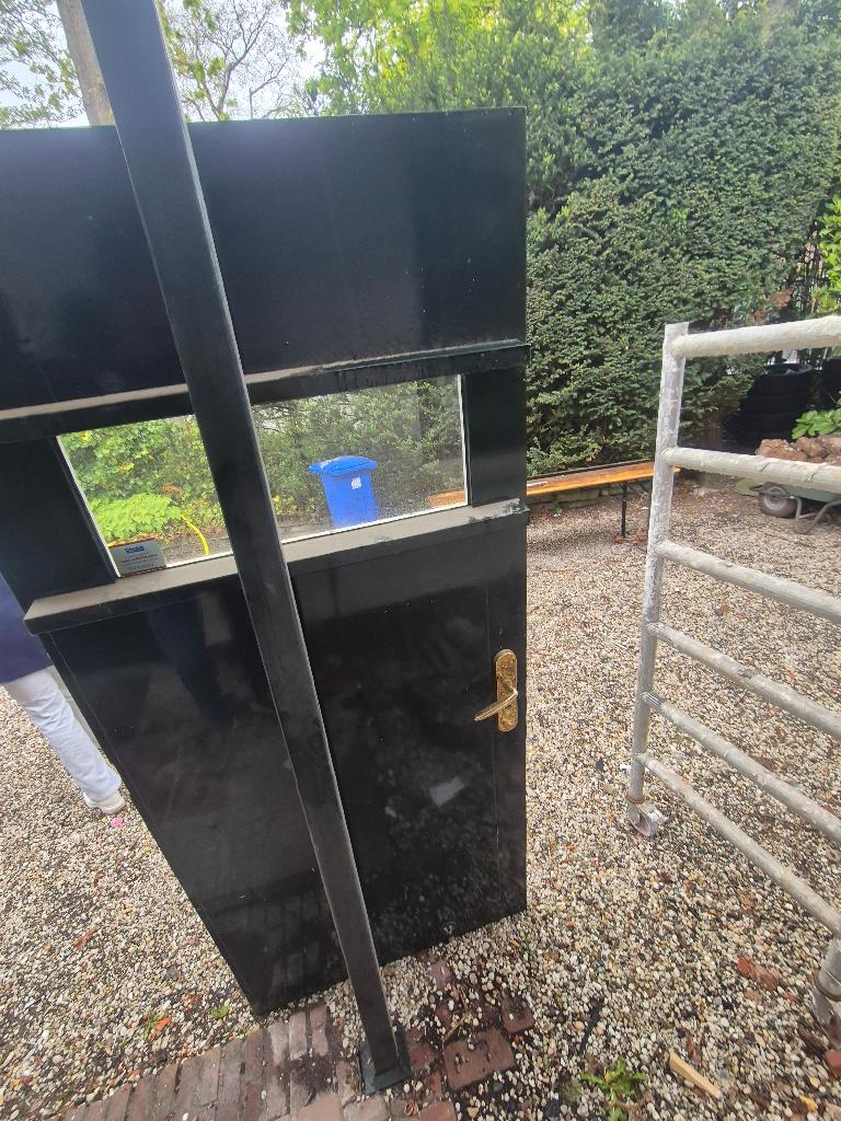 2 voordeuren, Gebruikt, Buitendeur, 200 tot 215 cm, Glas